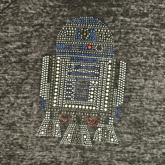 Star Wars Rock & Republic R2D2 Beaded Burnout Shirt Women Size 1X Black - Picture 3 of 7
